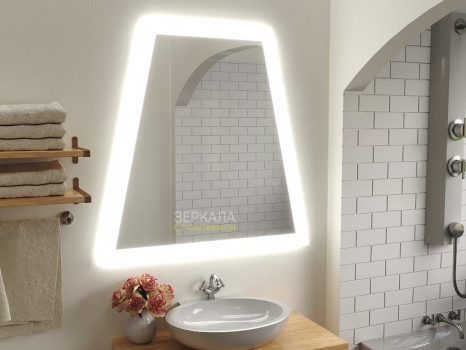 Зеркало в ванную комнату с подсветкой Гави 80х80 см
